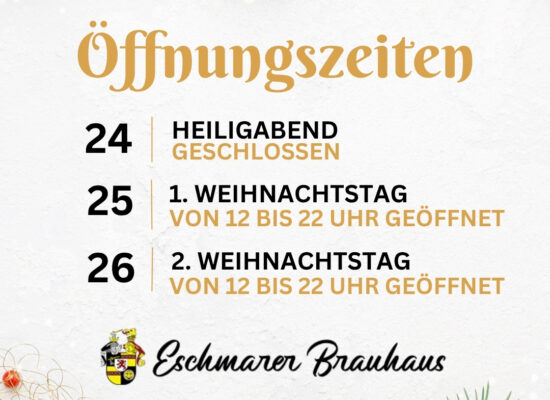 Öffnungszeiten Weihnachten 2025