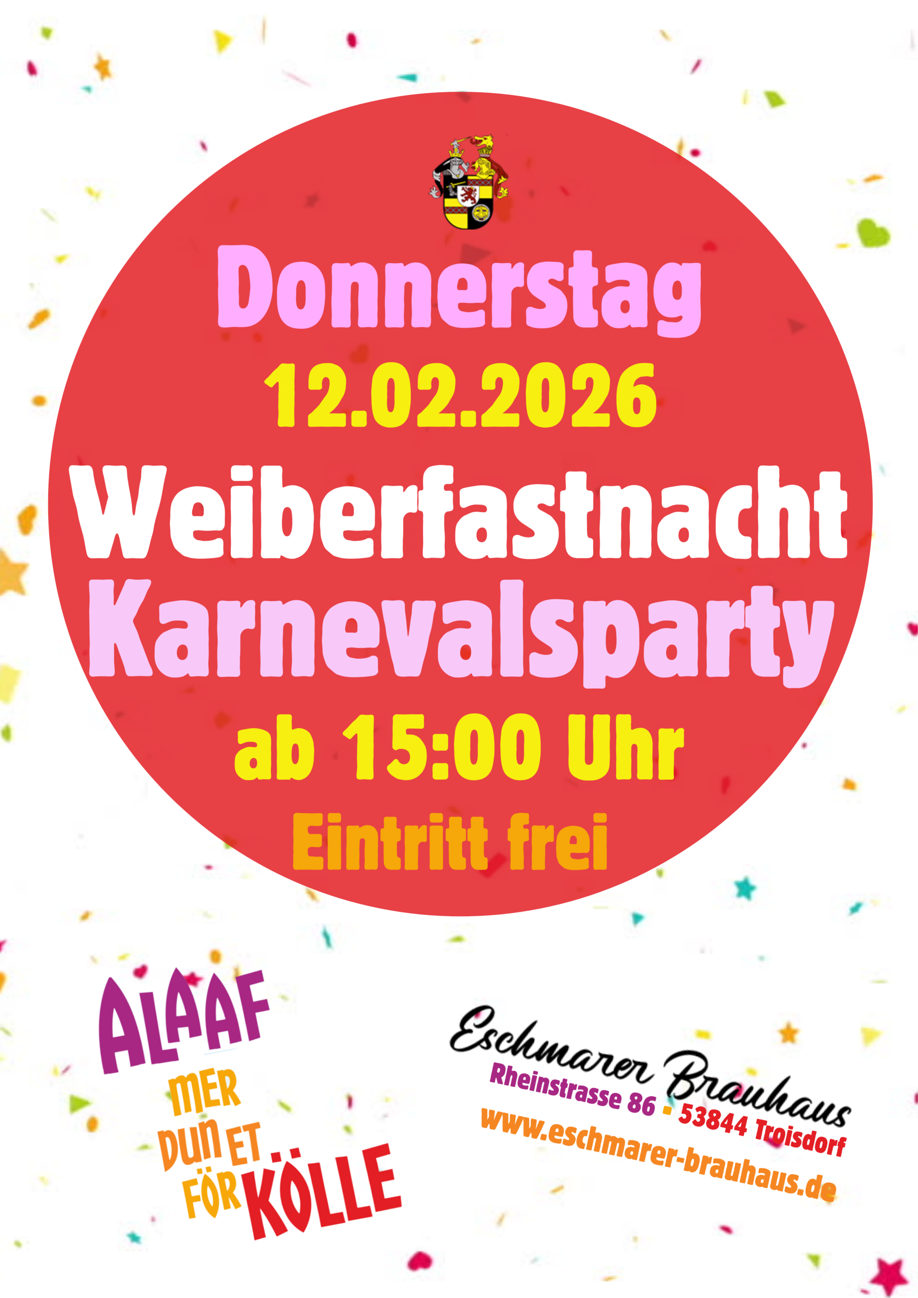 Weiberfastnacht 2026