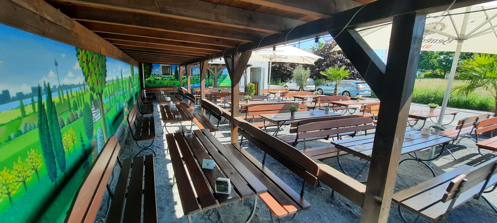 Biergarten geöffnet